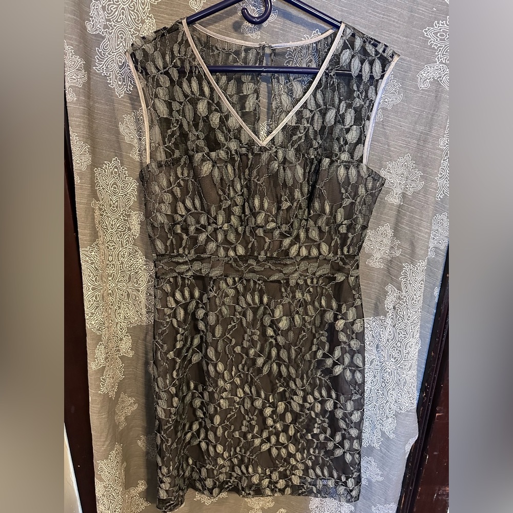 New York and company silver leafy dress.